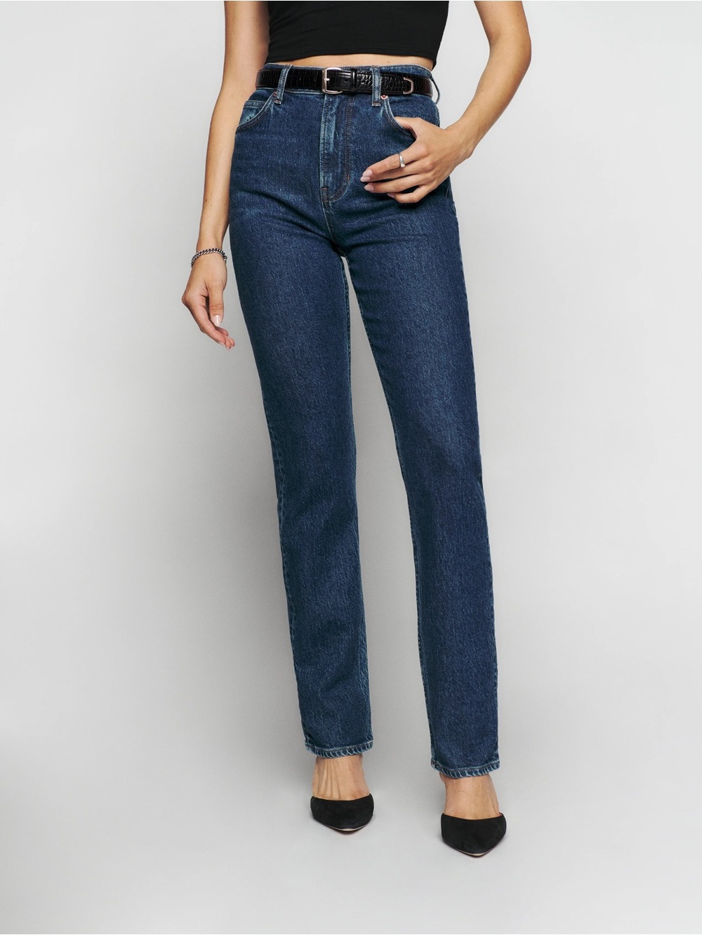 Reformation Liza Ultra High Rise Straight Jeans 31/12